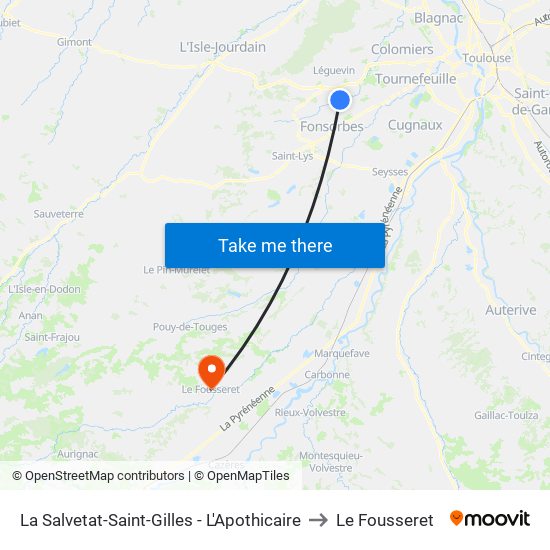 La Salvetat-Saint-Gilles - L'Apothicaire to Le Fousseret map