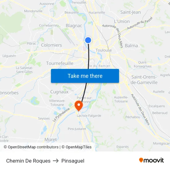 Chemin De Roques to Pinsaguel map