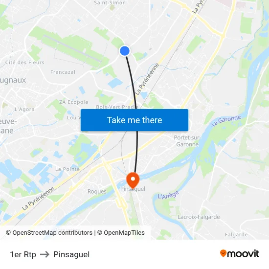 1er Rtp to Pinsaguel map