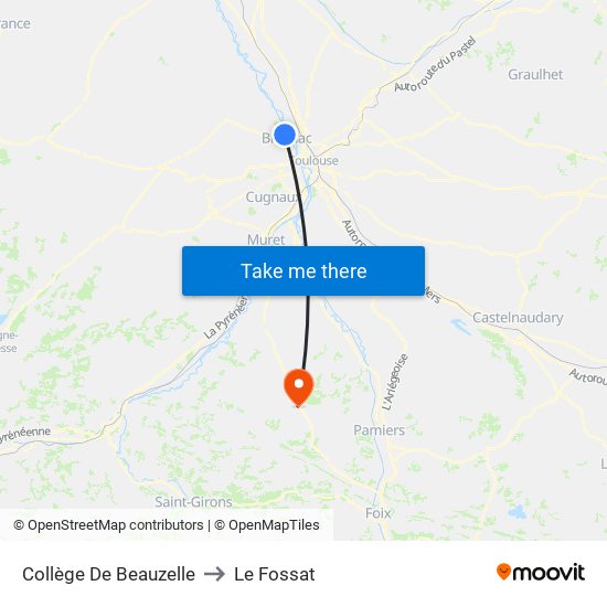 Collège De Beauzelle to Le Fossat map