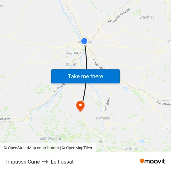 Impasse Curie to Le Fossat map
