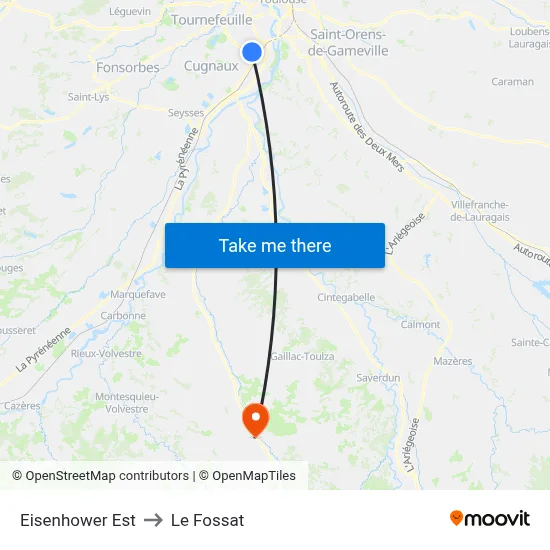 Eisenhower Est to Le Fossat map