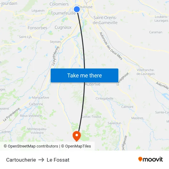 Cartoucherie to Le Fossat map