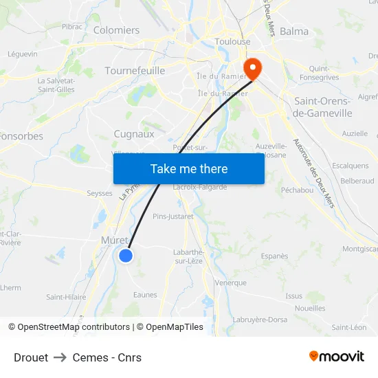 Drouet to Cemes - Cnrs map