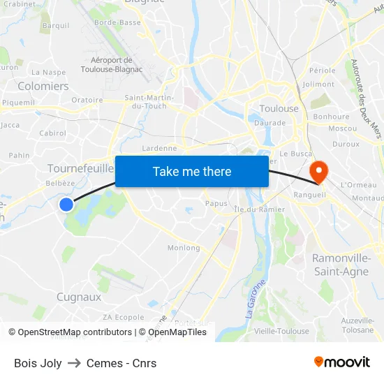 Bois Joly to Cemes - Cnrs map