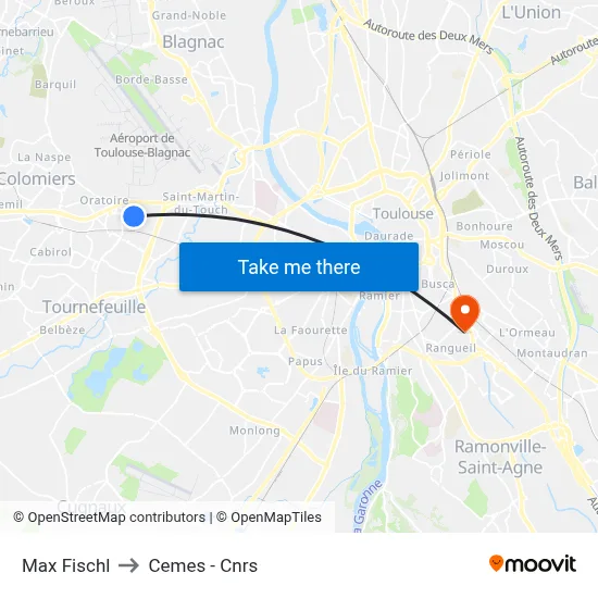Max Fischl to Cemes - Cnrs map