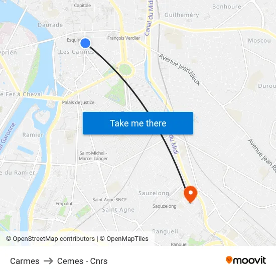 Carmes to Cemes - Cnrs map