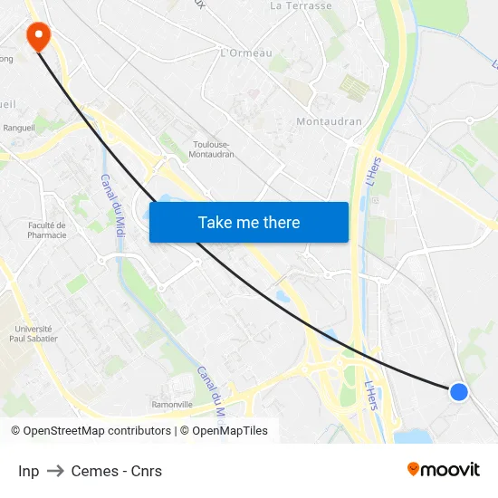 Inp to Cemes - Cnrs map
