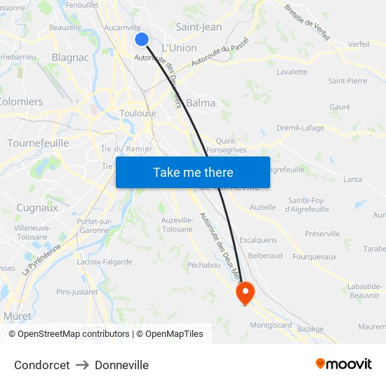 Condorcet to Donneville map