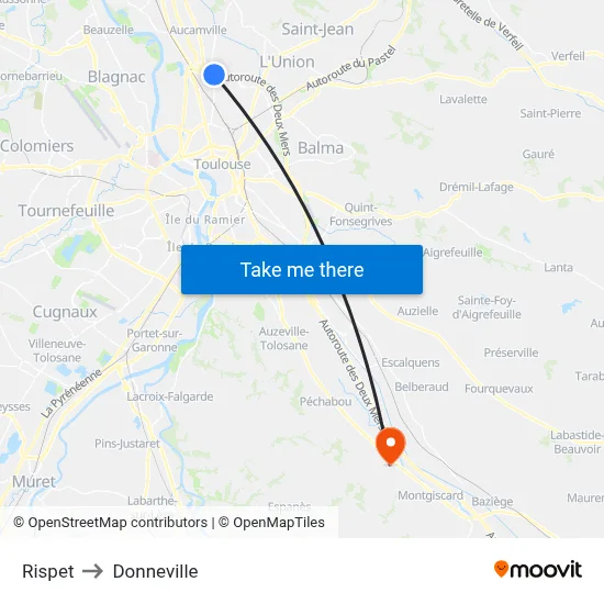 Rispet to Donneville map