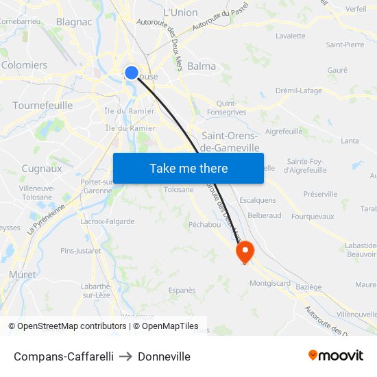 Compans-Caffarelli to Donneville map