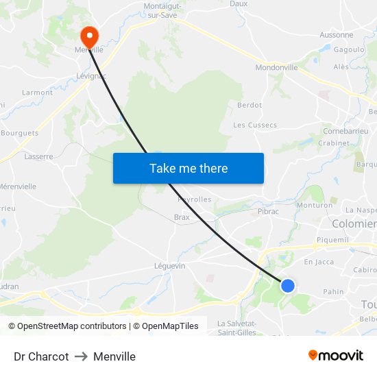 Dr Charcot to Menville map