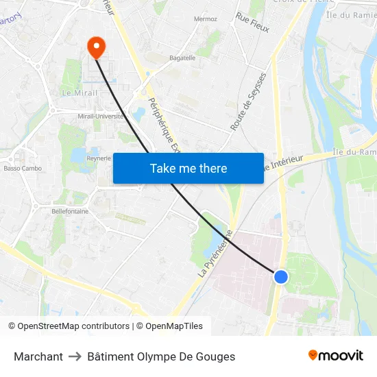 Marchant to Bâtiment Olympe De Gouges map