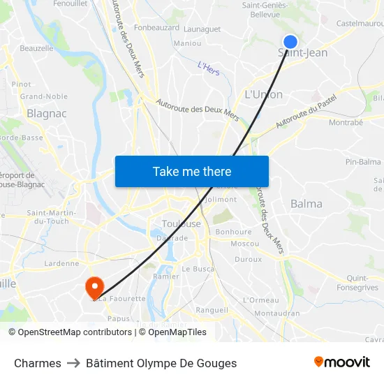 Charmes to Bâtiment Olympe De Gouges map