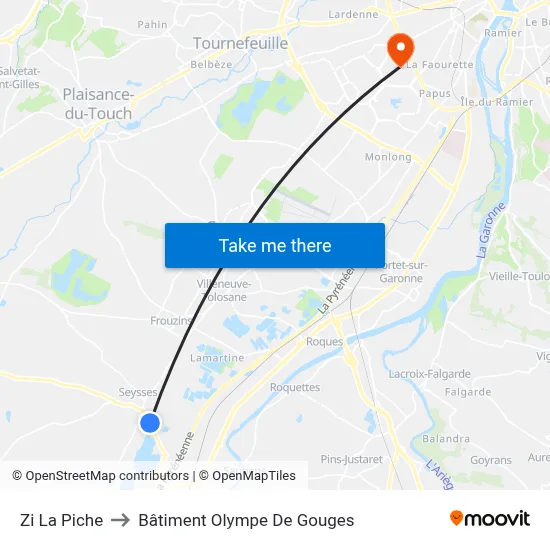 Zi La Piche to Bâtiment Olympe De Gouges map