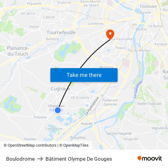 Boulodrome to Bâtiment Olympe De Gouges map