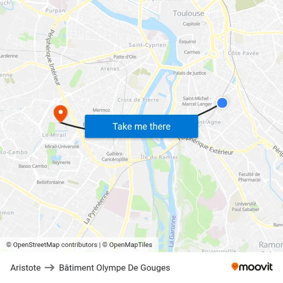 Aristote to Bâtiment Olympe De Gouges map