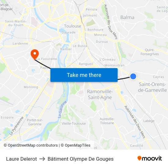Laure Delerot to Bâtiment Olympe De Gouges map