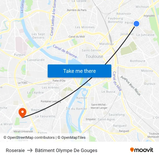 Roseraie to Bâtiment Olympe De Gouges map