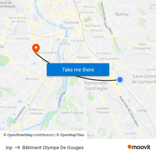 Inp to Bâtiment Olympe De Gouges map