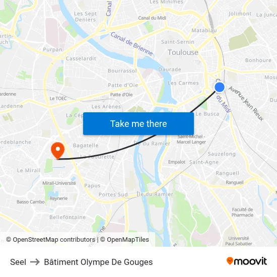 Seel to Bâtiment Olympe De Gouges map
