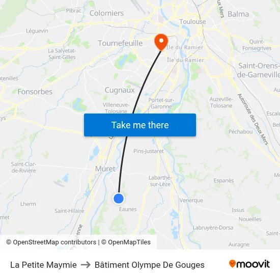 La Petite Maymie to Bâtiment Olympe De Gouges map