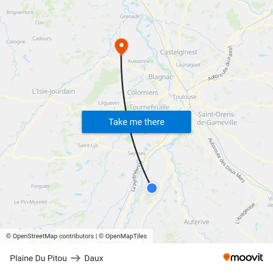 Plaine Du Pitou to Daux map