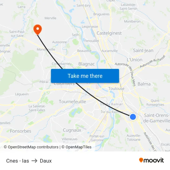 Cnes - Ias to Daux map