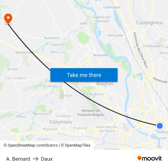 A. Bernard to Daux map