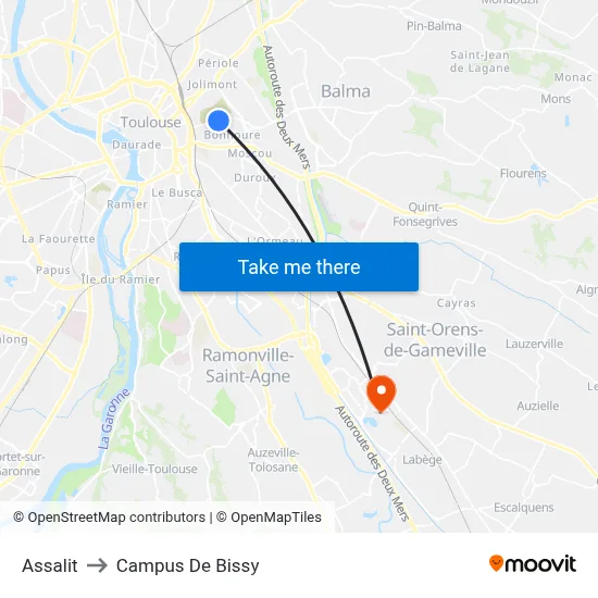 Assalit to Campus De Bissy map