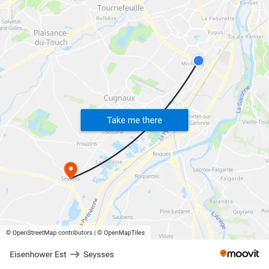 Eisenhower Est to Seysses map