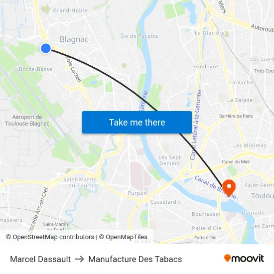 Marcel Dassault to Manufacture Des Tabacs map