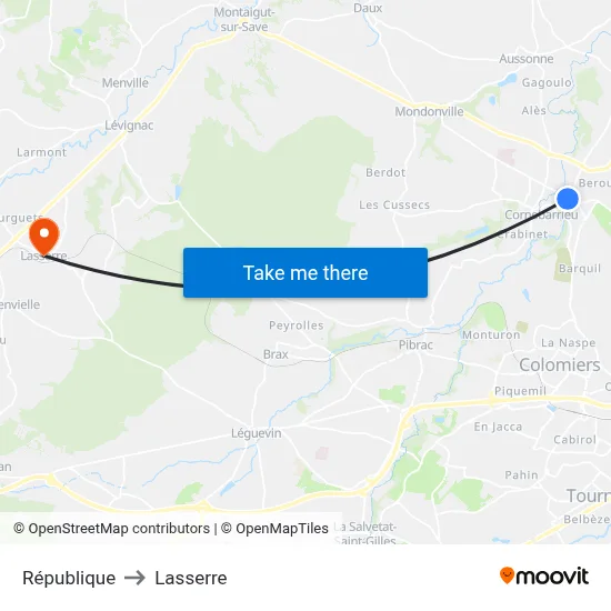 République to Lasserre map