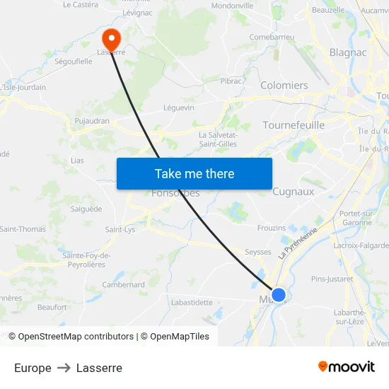 Europe to Lasserre map