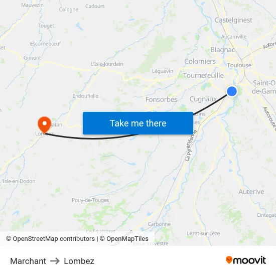 Marchant to Lombez map