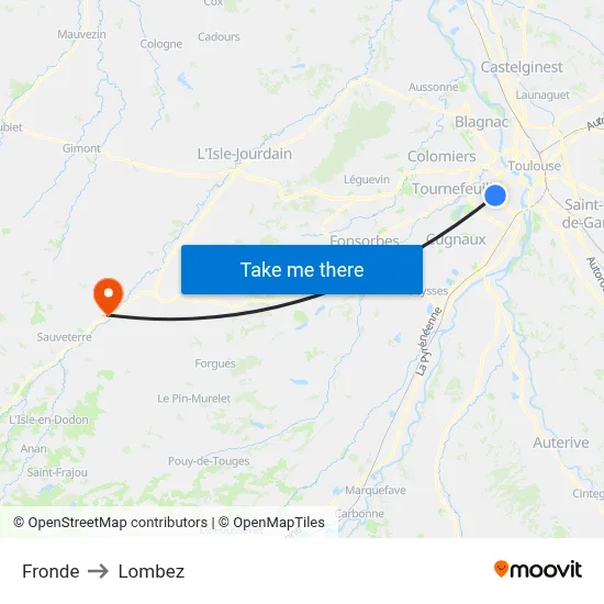 Fronde to Lombez map