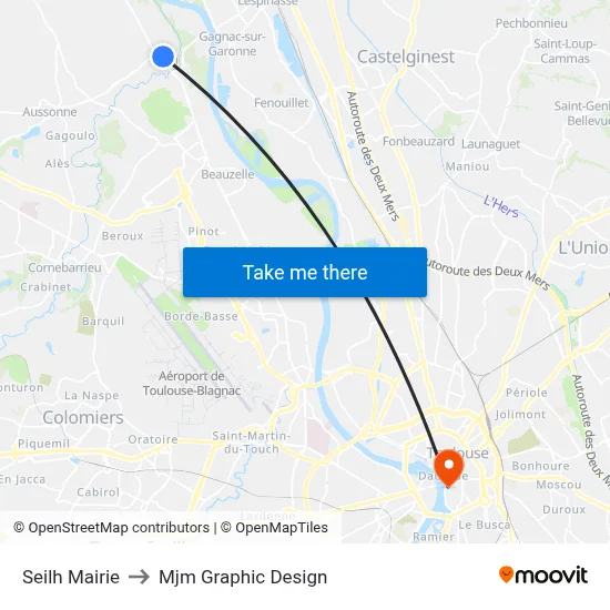 Seilh Mairie to Mjm Graphic Design map