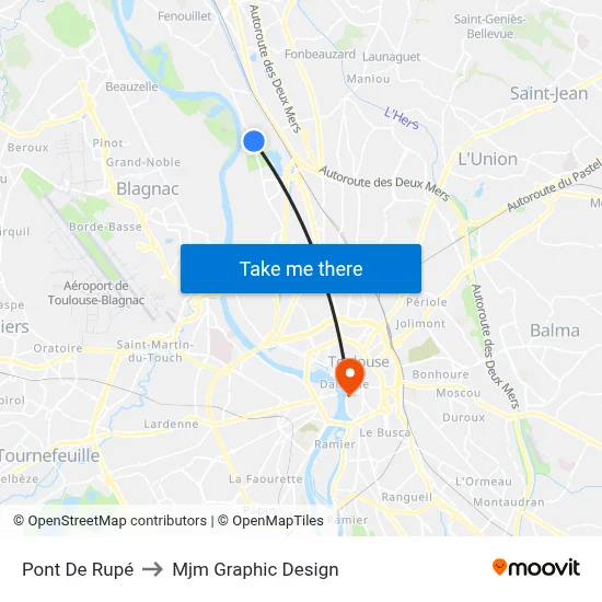 Pont De Rupé to Mjm Graphic Design map