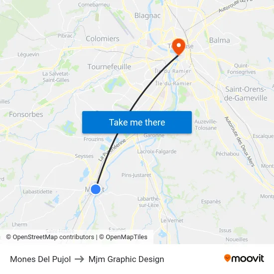 Mones Del Pujol to Mjm Graphic Design map