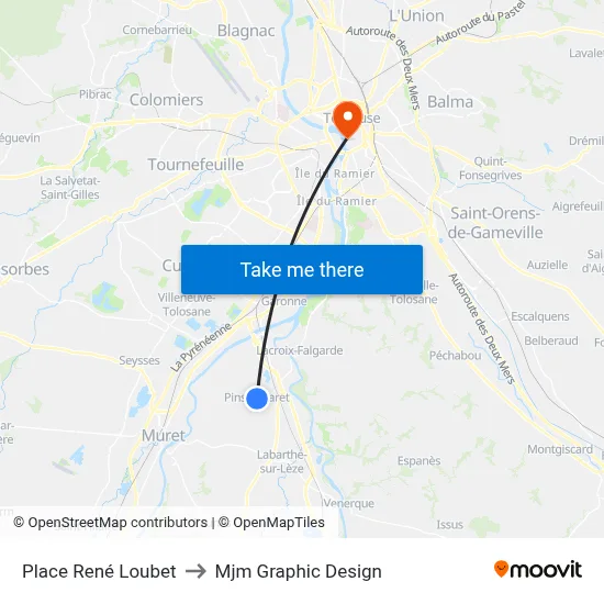 Place René Loubet to Mjm Graphic Design map