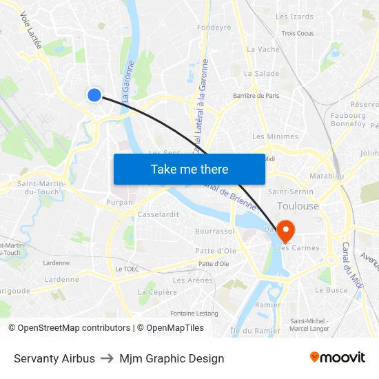 Servanty Airbus to Mjm Graphic Design map