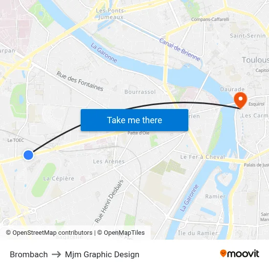 Brombach to Mjm Graphic Design map