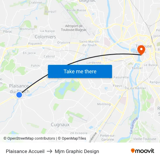 Plaisance Accueil to Mjm Graphic Design map