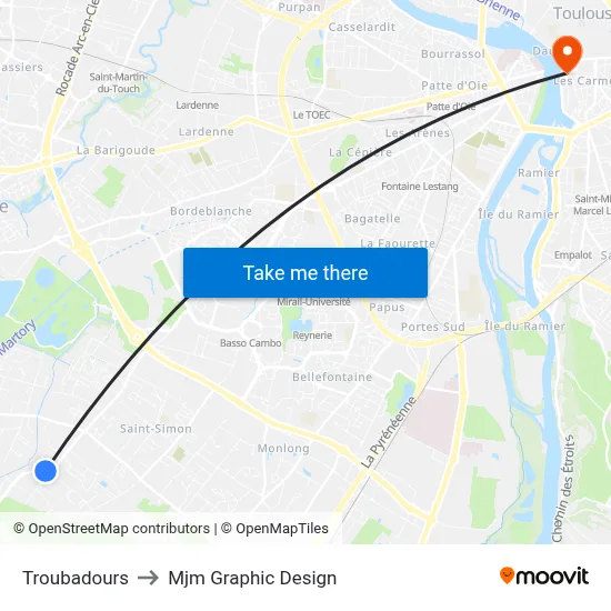 Troubadours to Mjm Graphic Design map