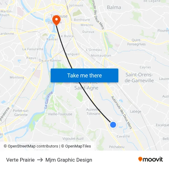 Verte Prairie to Mjm Graphic Design map