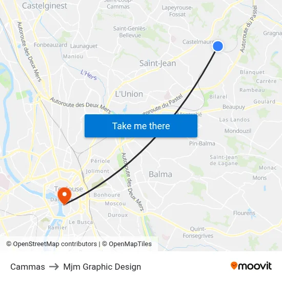 Cammas to Mjm Graphic Design map