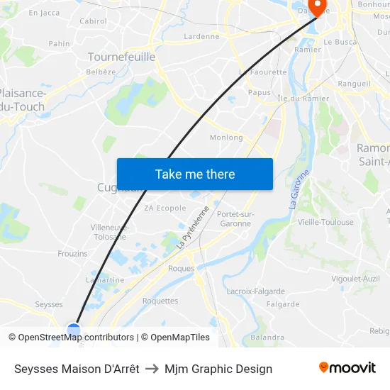 Seysses Maison D'Arrêt to Mjm Graphic Design map