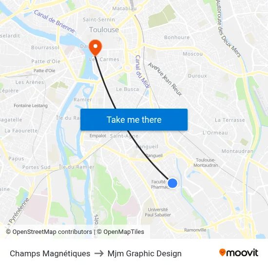 Champs Magnétiques to Mjm Graphic Design map