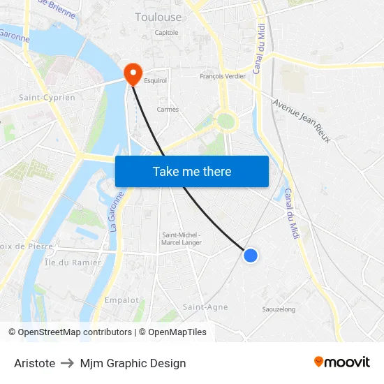 Aristote to Mjm Graphic Design map