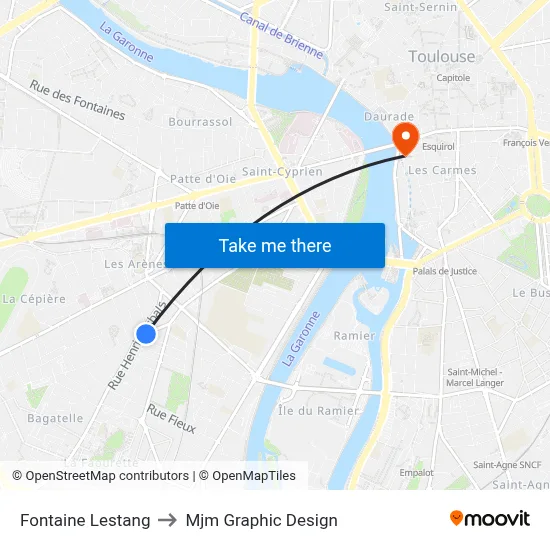 Fontaine Lestang to Mjm Graphic Design map